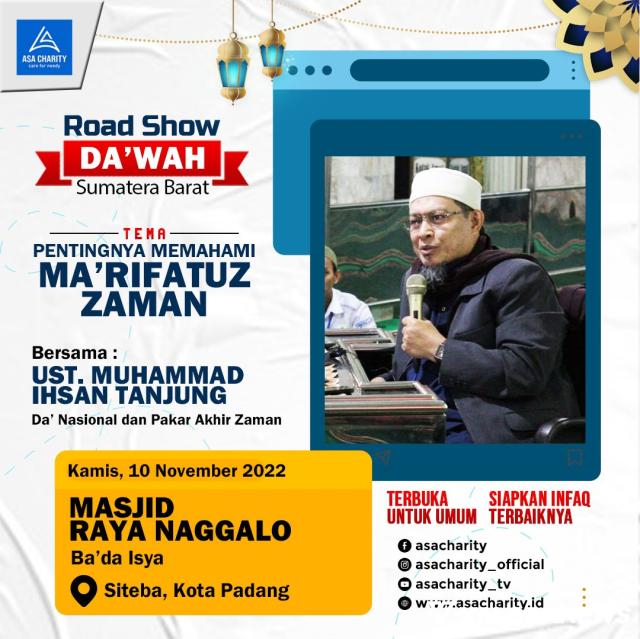 <p>Ustaz Ihsan Tanjung Gelar Road Show Dakwah di Padang, Ini Lokasi dan Waktu Pelaksanaan<p>