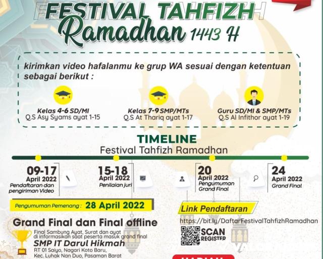 <p>DHIBS Gelar Festival Tahfizh Ramadhan, Ini Link Pendaftarannya<p>
