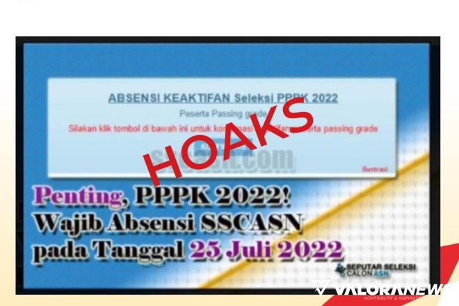 <p>BKN Nyatakan Link Absensi Keaktifan Seleksi P3K 2022 adalah Hoaks<p>