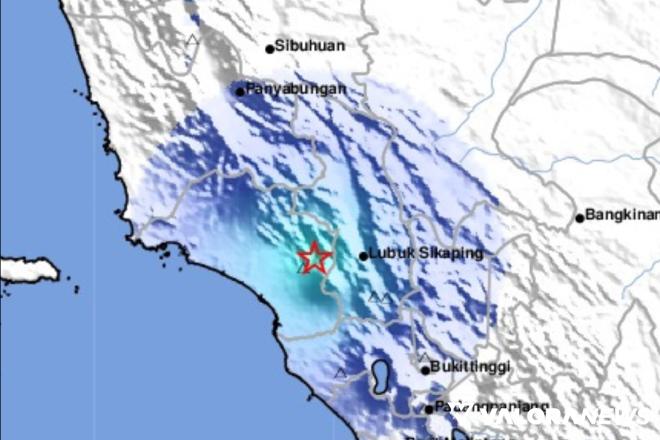 <p>Gempa Tektonik Segmen Talamau Bergetar 4.5 SR<p>